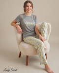 Pyjama Femme Always Believe – T-shirt & Pantalon Floral Coordonné M-2820