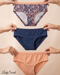 Ensemble Culotte Femme Paisley & Unis – Lot de 3 Culottes Coordonnées S-1013