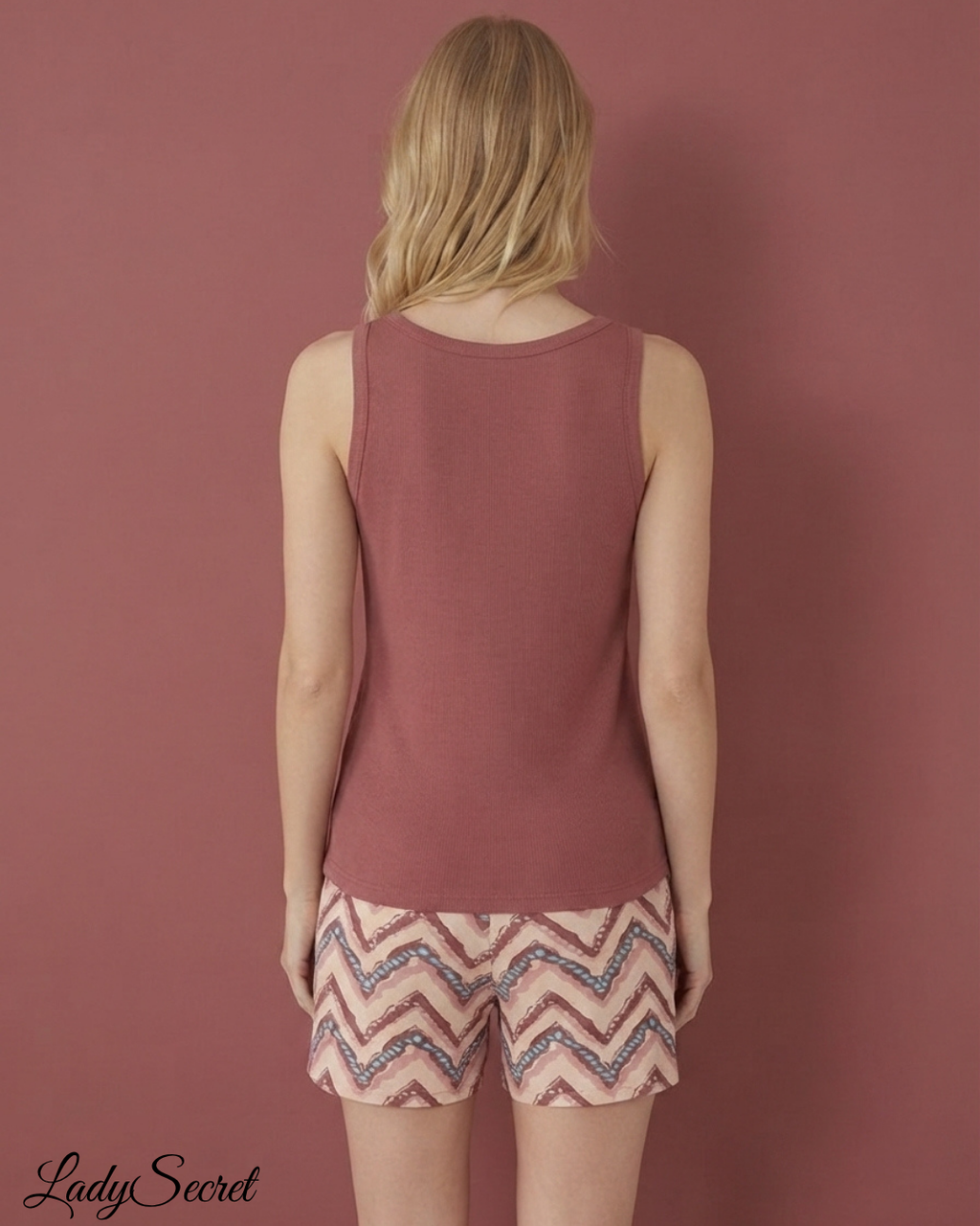 Pyjama Femme Beach Bum – Débardeur & Short Zigzag LJ-502