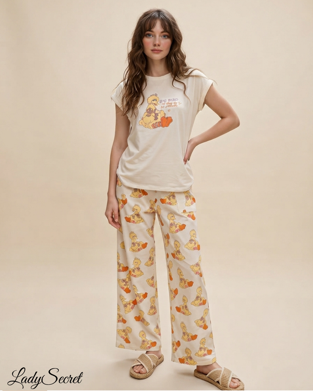 Pyjama Femme Big Bird – T-shirt & Pantalon S-6094