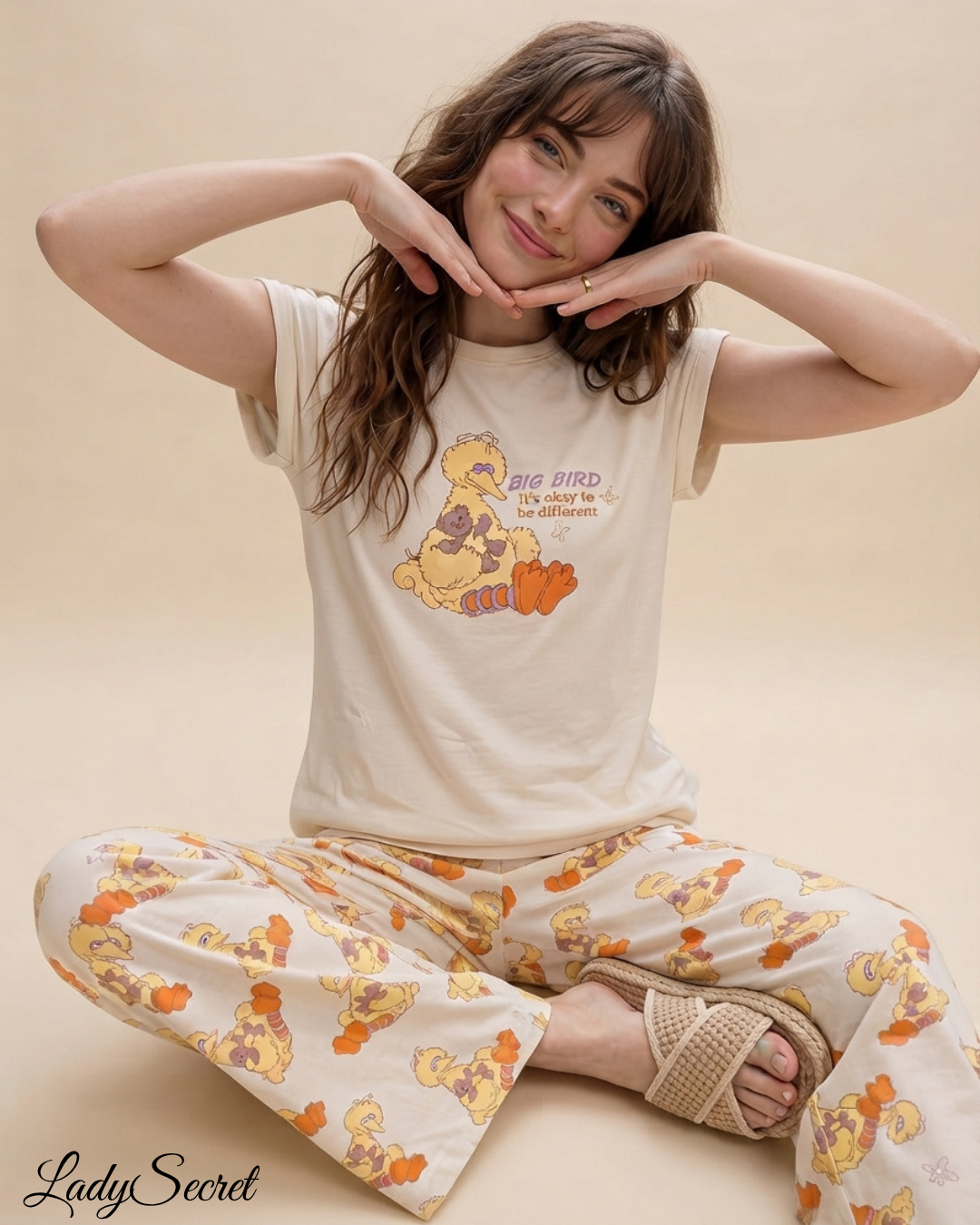 Pyjama Femme Big Bird – T-shirt & Pantalon S-6094