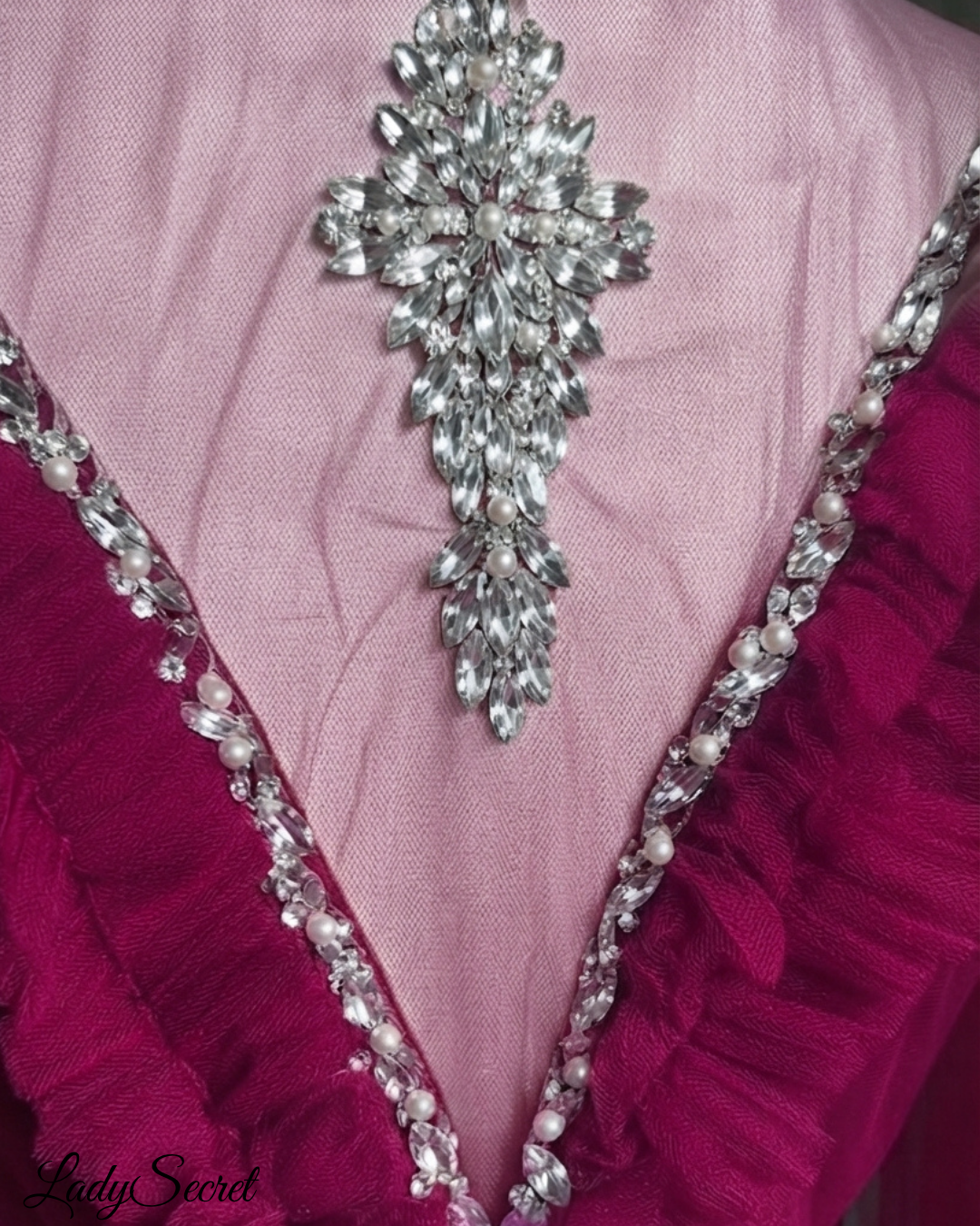 Lingerie Femme Fuchsia - Babydoll & Robe en Tulle