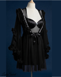 Lingerie Femme Noir - Babydoll & Robe en Tulle