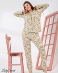 Pyjama Femme Palmiers & Personnages - Chemise & Pantalon