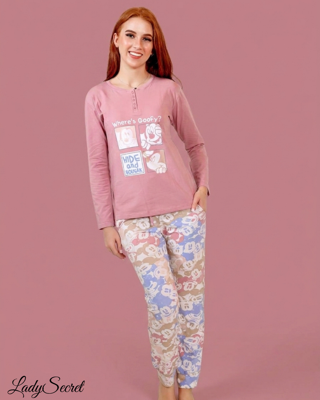 Pyjama Femme Where's Goofy - Top & Pantalon Mickey