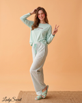 Pyjama Femme Love You - Top & Pantalon Rayé
