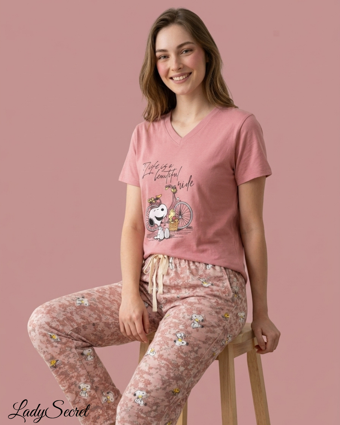 Pyjama Femme Life is a Beautiful Ride - T-shirt & Pantalon