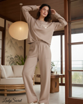 Pyjama Femme Forever in My Heart – Top Henley & Pantalon Large