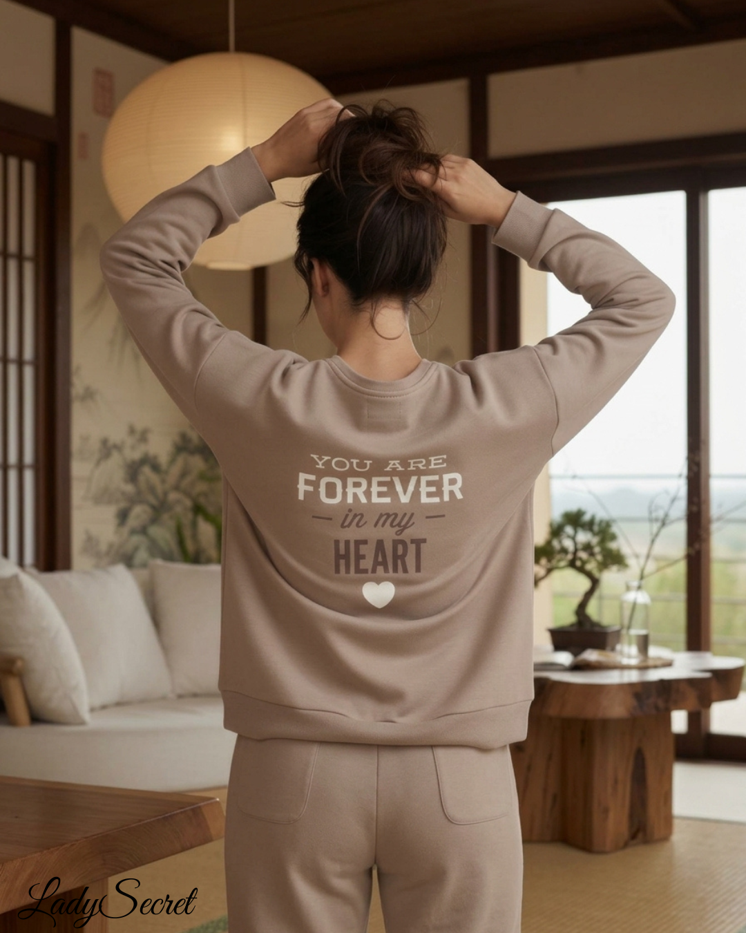 Pyjama Femme Forever in My Heart – Top Henley & Pantalon Large