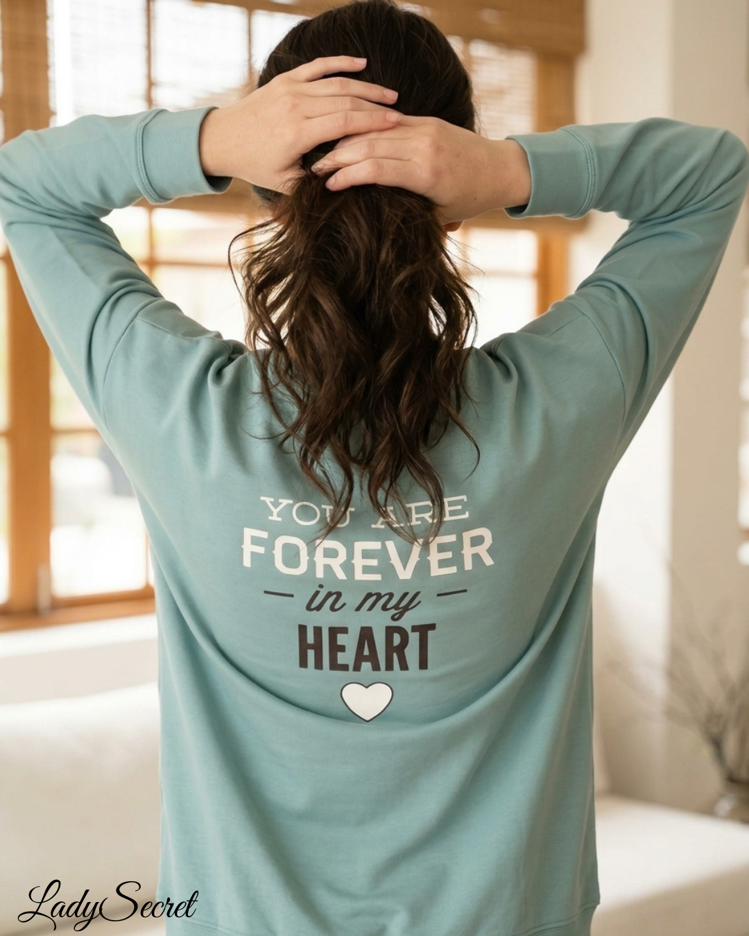 Pyjama Femme Forever in My Heart – Top Henley & Pantalon Large