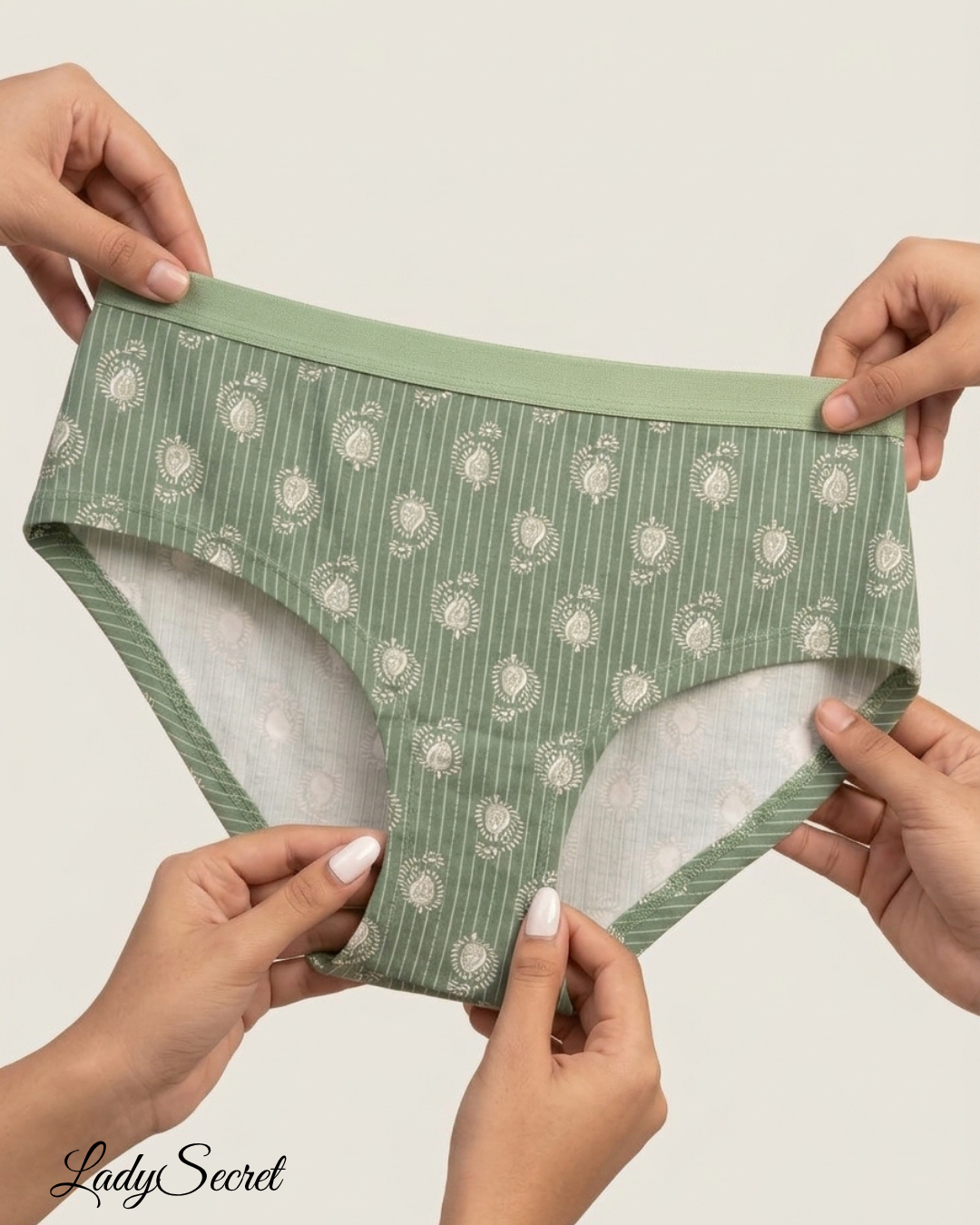 Ensemble Culotte Femme Green Harmony – Lot de 3 Culottes Coordonnées