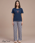Pyjama Femme Fashion Starts - T-shirt & Pantalon Carreaux LP-0135