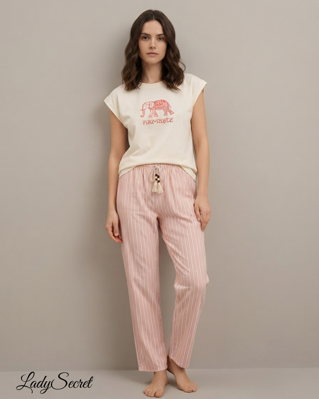 Pyjama Femme Namaste - T-shirt & Pantalon Rayé 6045