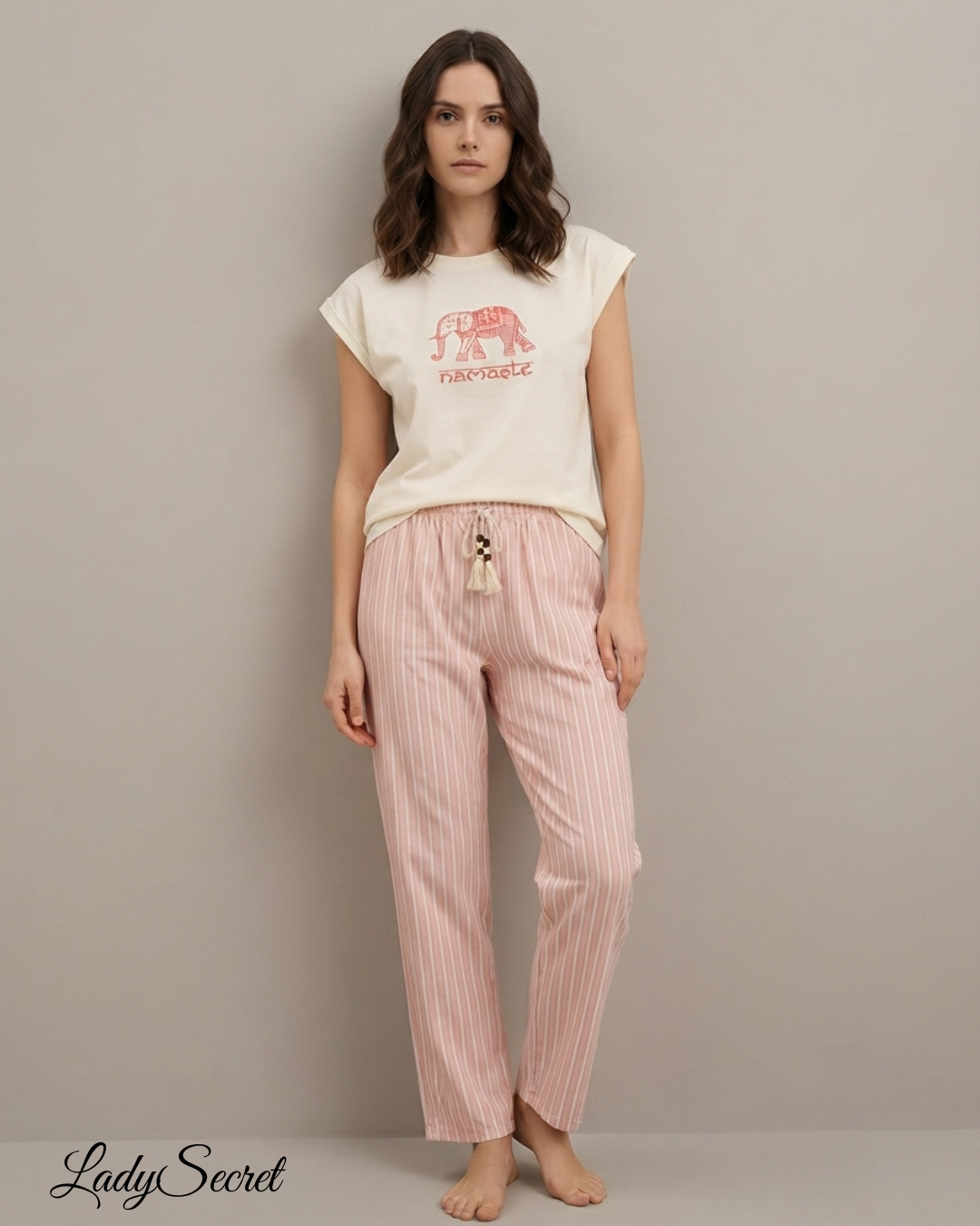 Pyjama Femme Namaste - T-shirt & Pantalon Rayé 6045
