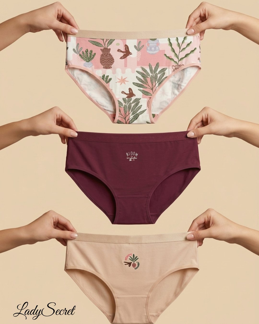 Culotte Femme Bloom - Lot de 3 associe trois culottes 1010