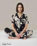 Pyjama Femme Botanique Noir & Blanc