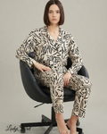Pyjama Femme Zébré Chic - Chemise & Pantalon