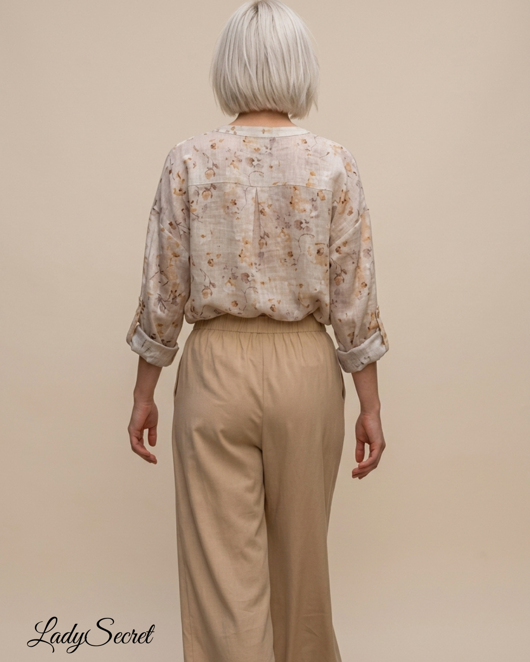 Ensemble Pyjama Floral Beige BM-1941/1